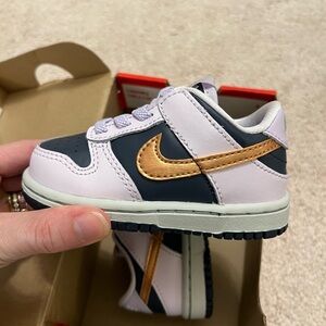 NEW ✔️ Nike Dunk Low SE TDE Copper Swoosh Thunder Blue DX1665-400 sz 5C